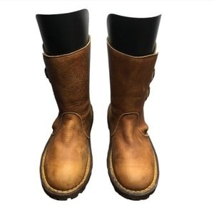 DR. MARTENS Made in England RARE Women’s UK3/US5 Brown Leather Buckle Moto Boots
